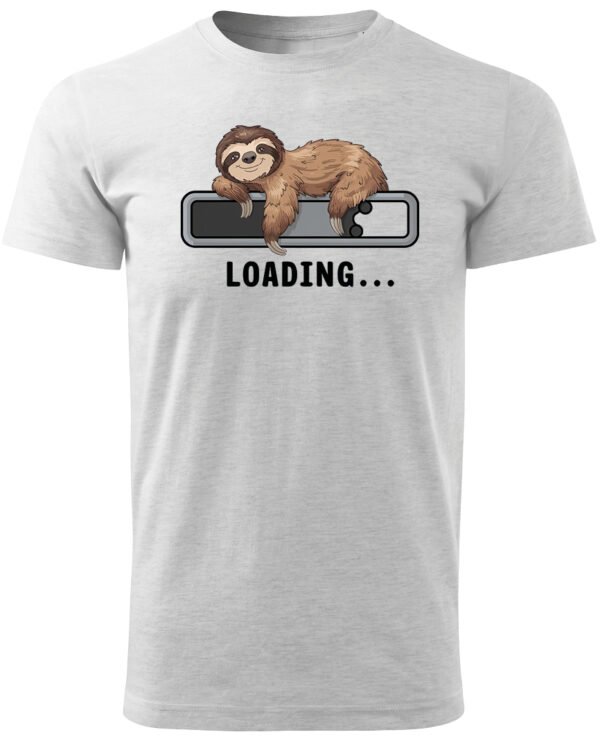 Koszulka Loading Leniwiec <br>Ładowanie energii - Unisex, dla niego