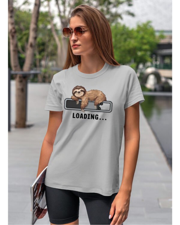 Koszulka Loading Leniwiec <br>Ładowanie energii - Unisex, dla niej
