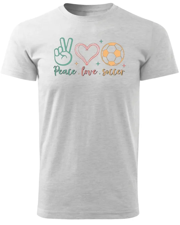 Koszulka Peace Love Soccer <br>Sport i pasja - Unisex, dla niej