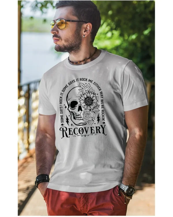 Koszulka Recovery <br>Rock'n'rollowy powrót - Unisex, dla niego, edycja Midnight