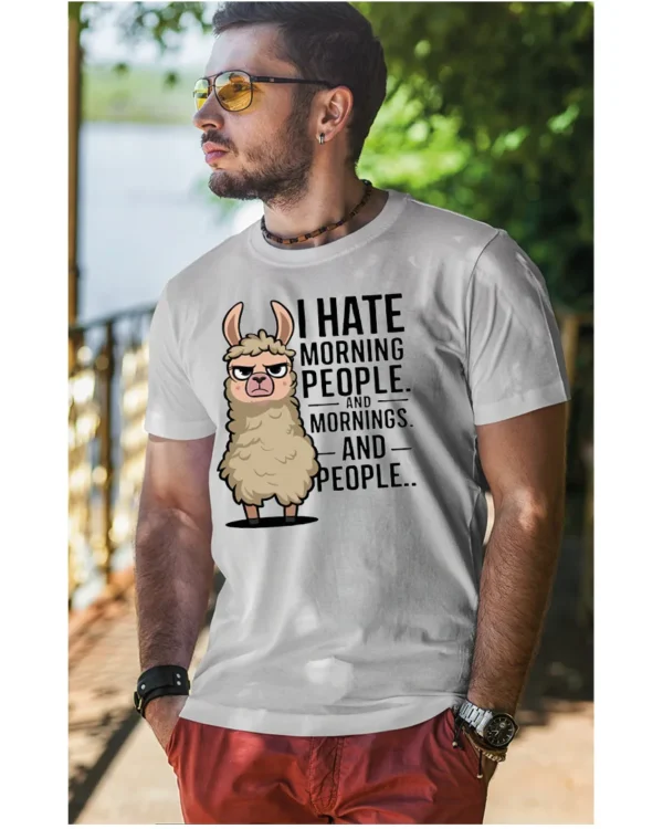 Koszulka I Hate Mornings <br>And people - Unisex, dla niego