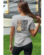 Koszulka I Hate Mornings <br>And people - Unisex, dla niej