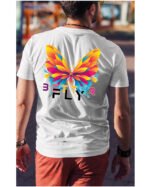 Koszulka unisex motyl “Better fly”, dla niego – wybierz kolor!