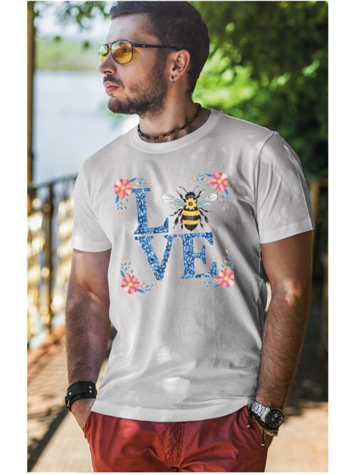 koszulka koszulka męska t-shirt męski koszulka męska z nadrukiem Koszulka Miłość i pszczoły