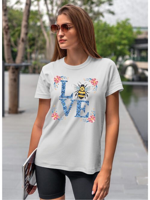 koszulka koszulka damska t-shirt damski koszulka damska z nadrukiem Koszulka Miłość i pszczoły