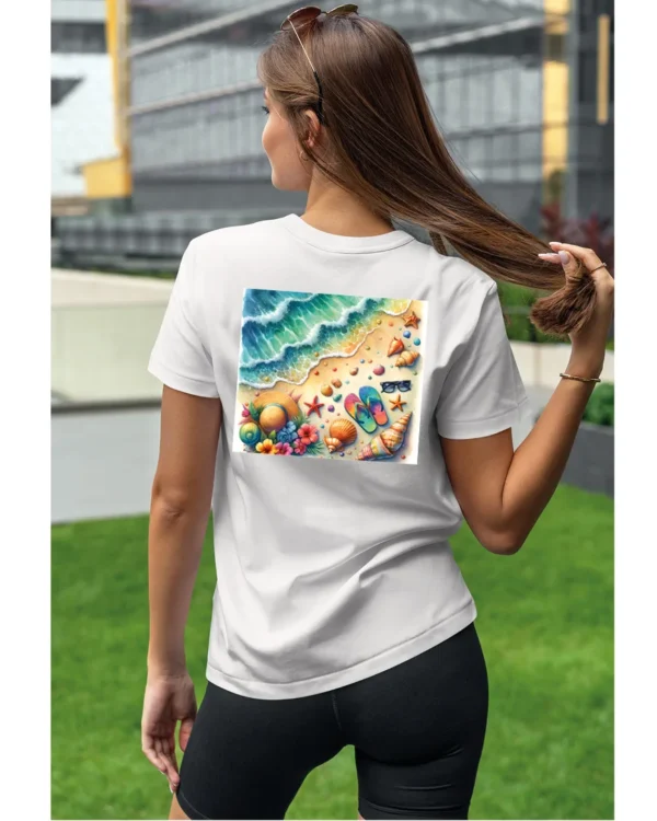 Koszulka Plaża, fale i klapki UNISEX