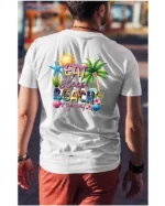 Koszulka Plażowy styl życia <br>jedz, śpij, plażuj, powtarzaj - Unisex, dla niego