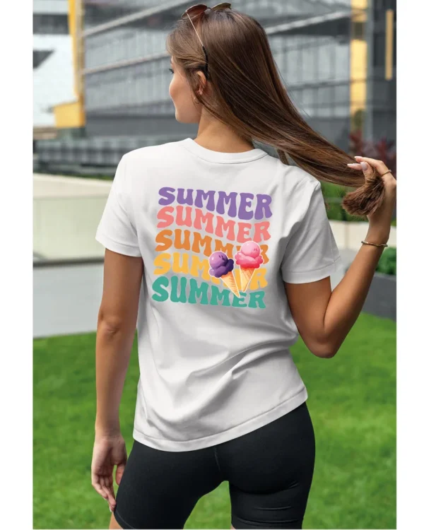 Koszulka Lato pełne smaku <br>delektuj się słodkimi chwilami - Unisex, dla niej