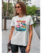 Koszulka Lato pełne radości <br>wyrusz w podróż do przygód - Unisex, dla niej