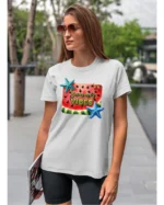 Koszulka Letnie wibracje <br>poczuj radość lata - Unisex, dla niej