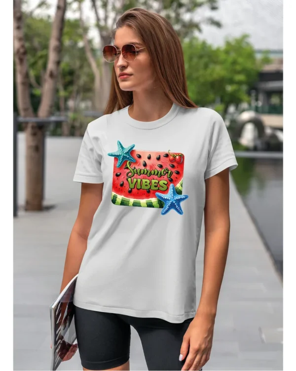 Koszulka Letnie wibracje <br>poczuj radość lata - Unisex, dla niej