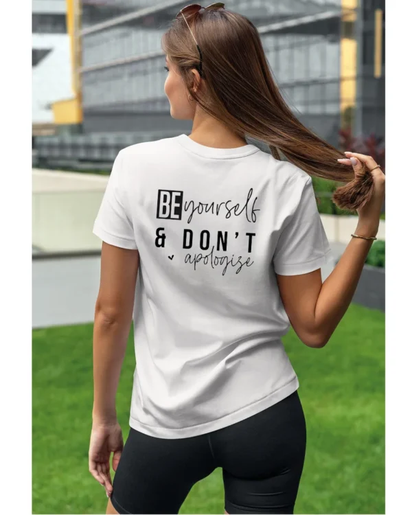 Koszulka Bądź sobą i nie przepraszaj <br>wyrażaj swoją indywidualność - Unisex, dla niej