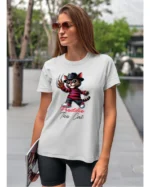 Koszulka Koci horror koszulka koszulka damska t-shirt damski koszulka damski z nadrukiem koszulka z kotem
