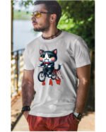 Koszulka Kocia gra koszulka koszulka męska t-shirt męski koszulka męska z nadrukiem koszulka z kotem