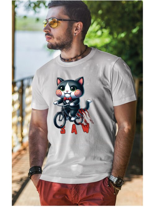 Koszulka Kocia gra koszulka koszulka męska t-shirt męski koszulka męska z nadrukiem koszulka z kotem