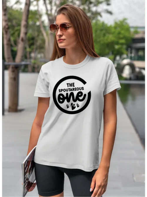 Koszulka wyjątkowy i spontaniczny koszulka koszulka damska t-shirt damski koszulka damski z nadrukiem koszulka z napisem