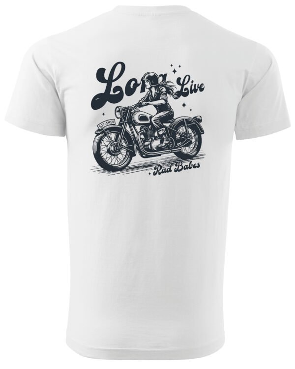 Koszulka Jazda, wolność, niezależność, „Long Live Rad Babes” – edycja Midnight, Unisex
