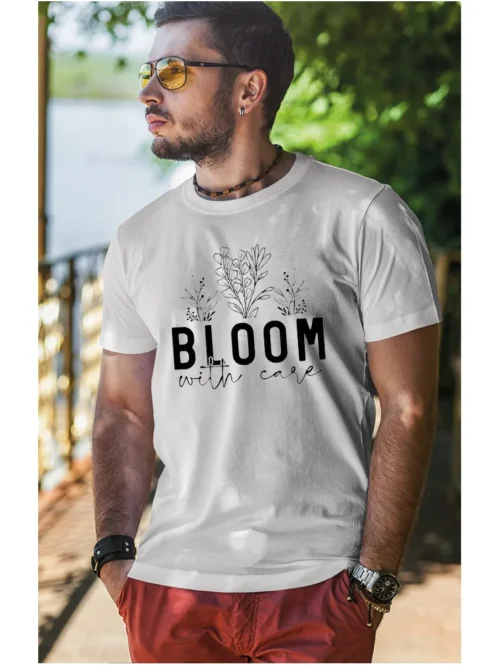 Koszulka Kwitnij z miłością koszulka koszulka męska t-shirt męski koszulka męska z nadrukiem koszulka z napisem