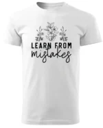 Koszulka Rozwijaj się przez błędy, „Learn from mistakes” – Unisex