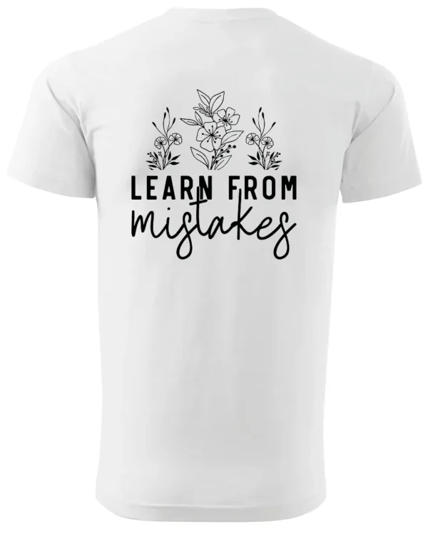 Koszulka Rozwijaj się przez błędy, „Learn from mistakes” – Unisex