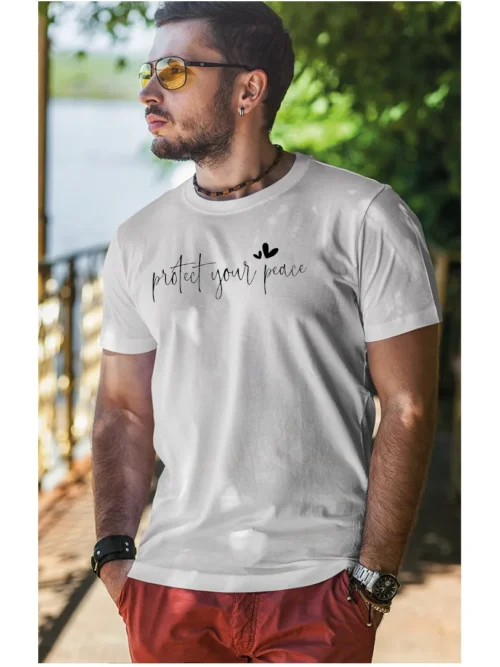 Koszulka Protect your peace, koszulka, koszulka męska, t-shirt męski, koszulka męska z nadrukiem, koszulka z napisem