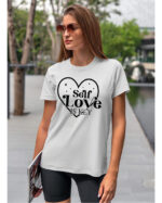 Koszulka Self love, koszulka, koszulka damska, t-shirt damski, koszulka damska z nadrukiem, koszulka z napisem