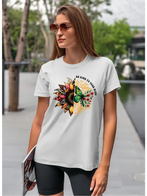 Koszulka Dbaj o swój spokój, koszulka, koszulka damska, t-shirt damski, koszulka damska z nadrukiem, koszulka z napisem