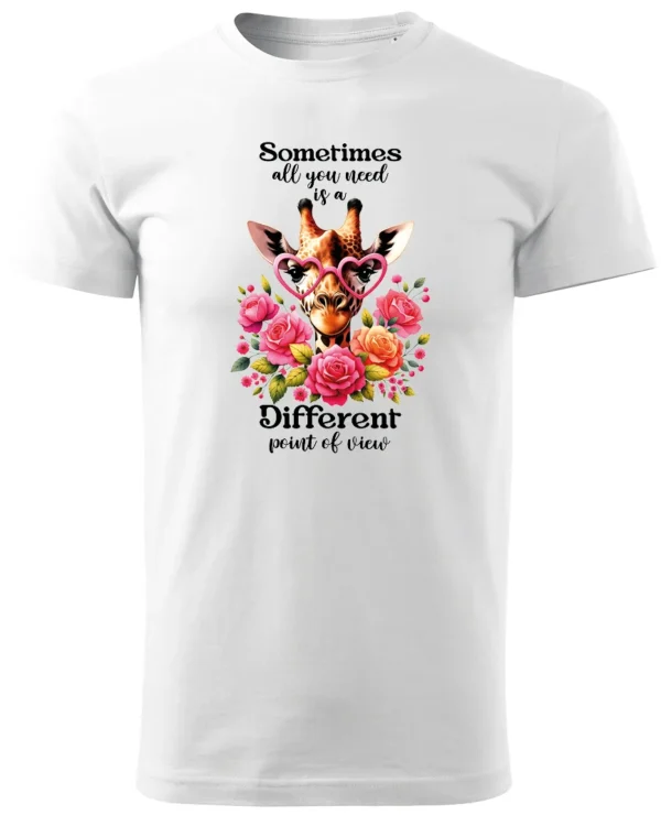 Koszulka Odkryj nowe spojrzenie, „Sometimes all you need is a different point of view” – Unisex