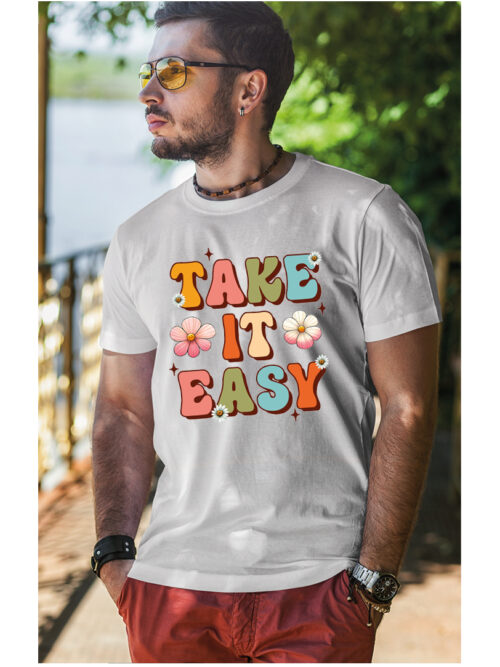 Koszulka Take it easy Chwytaj luz, koszulka, koszulka męska, t-shirt męski, koszulka męska z nadrukiem, koszulka z napisem