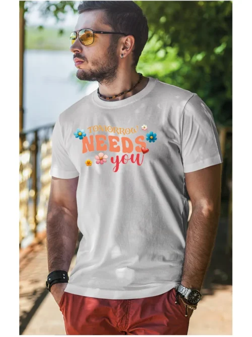 Koszulka Tomorrow needs you, koszulka, koszulka męska, t-shirt męski, koszulka męska z nadrukiem, koszulka z napisem