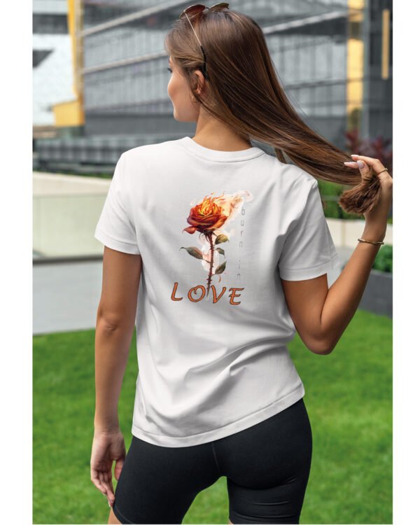 Koszulka Burn in Love <br>Romantyczny płomień - Unisex, dla niej