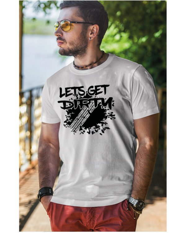 Koszulka Let's get Dirty <br>Off-road i Zabawa - Unisex, dla niego