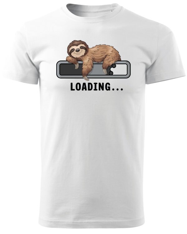Koszulka Loading Leniwiec <br>Ładowanie energii - Unisex, dla niego