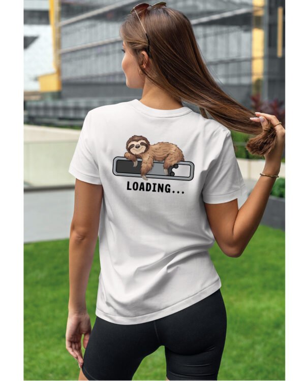 Koszulka Loading Leniwiec <br>Ładowanie energii - Unisex, dla niej