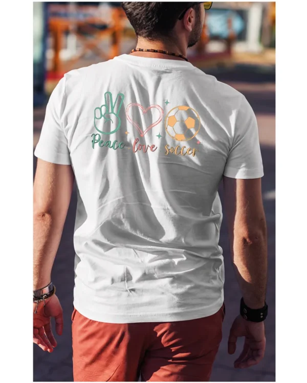 Koszulka Peace Love Soccer <br>Sport i pasja - Unisex, dla niej