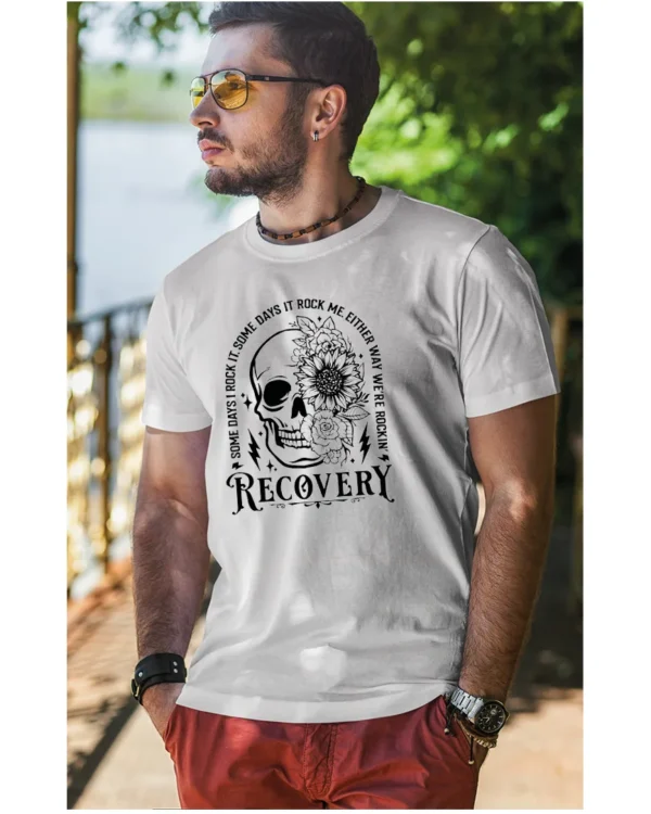 Koszulka Recovery <br>Rock'n'rollowy powrót - Unisex, dla niego, edycja Midnight