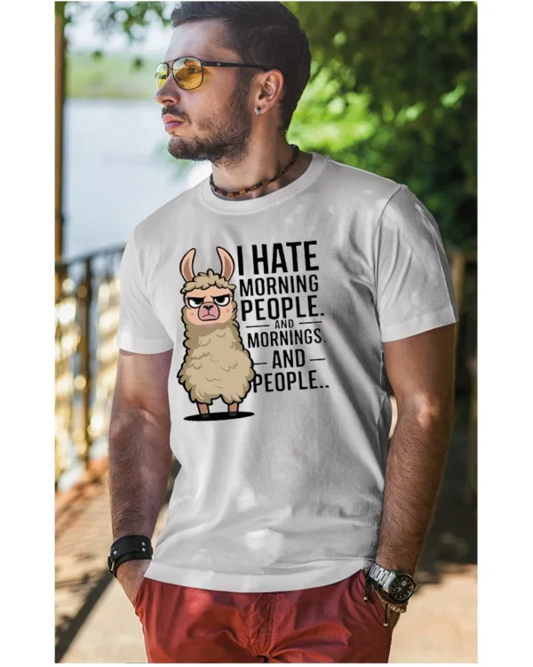 Koszulka I Hate Mornings <br>And people - Unisex, dla niego