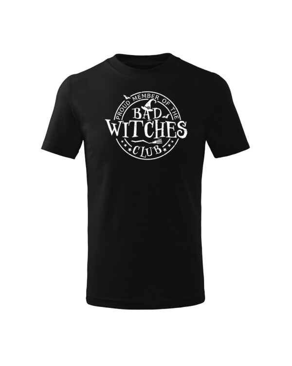 TL TS KID CAR DTF 0502 A Halloweenowa Koszulka Dziecięca "Klub Niegrzecznych Czarownic" – Wybierz Kolor!