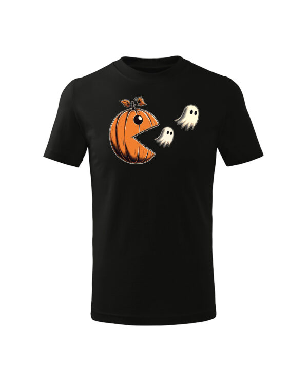 TL TS KID CAR DTF 0693 A Halloweenowa Koszulka Dziecięca "Dynia zjada duszki" – Wybierz Kolor!