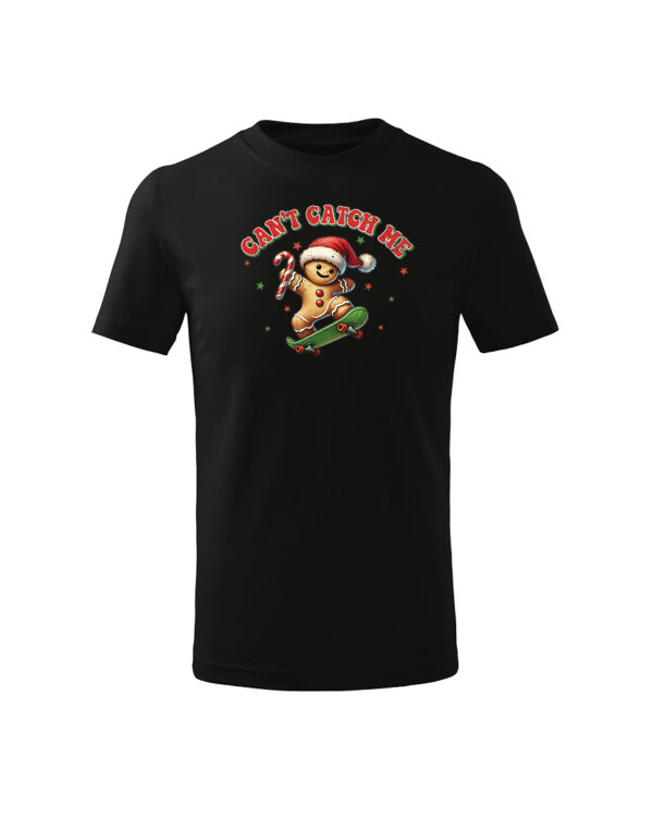 TL TS KID CAR PRI 0747 A Świąteczna Koszulka Dziecięca “Can't Catch Me – Wesoły Pierniczek”