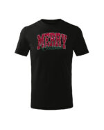 TL TS KID CAR PRI 0758 A Świąteczna Koszulka Dziecięca “Merry Christmas – Błyszcząca Magia