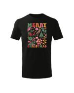 Świąteczna Koszulka Dziecięca “Kwiatowa Merry Christmas”