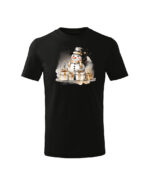 TL TS KID CAR PRI 0771 A Świąteczna Koszulka Dziecięca “Bałwanek i Prezenty”