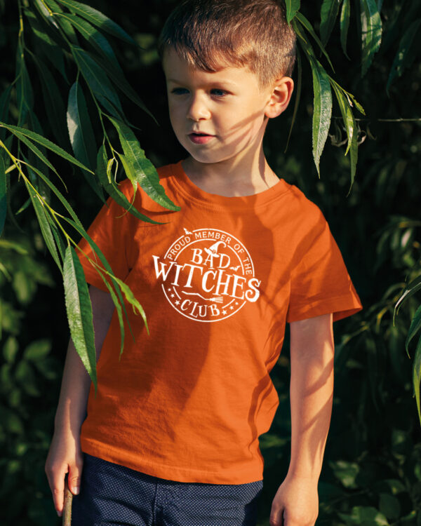 TL TS KID FIE DTF 0502 A BOY Halloweenowa Koszulka Dziecięca "Klub Niegrzecznych Czarownic" – Wybierz Kolor!
