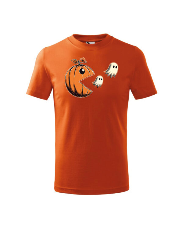 TL TS KID FIE DTF 0693 A Halloweenowa Koszulka Dziecięca "Dynia zjada duszki" – Wybierz Kolor!