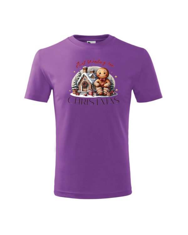 TL TS KID FIE PRI 0768 A Świąteczna Koszulka Dziecięca “Czekając na Święta – Piernikowy Ludzik”