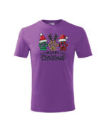 TL TS KID PUR PRI 0741 A Świąteczna Koszulka Dziecięca “Świąteczne Łapki”