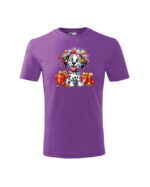 TL TS KID PUR PRI 0744 A Świąteczna Koszulka Dziecięca “Rozbrykany Dalmatyńczyk”