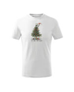 TL TS KID SNO PRI 0750 A Świąteczna Koszulka Dziecięca “It’s That Time Again – Kot na Choince”