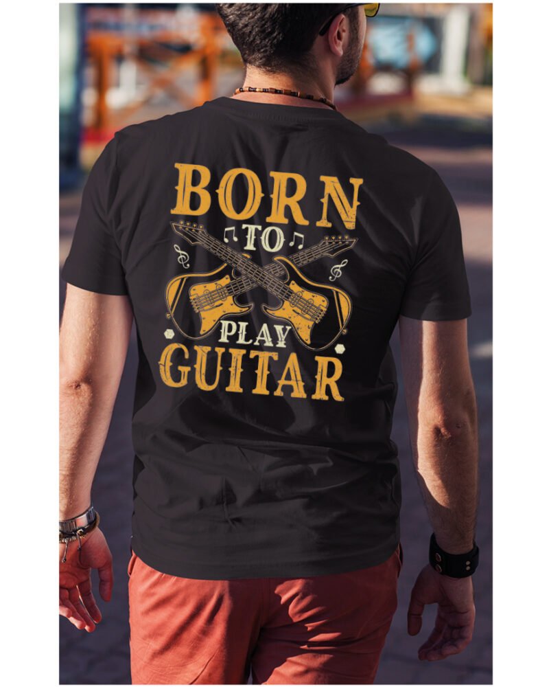 Koszulka Muzyczne serce „Born to play guitar” – Unisex
